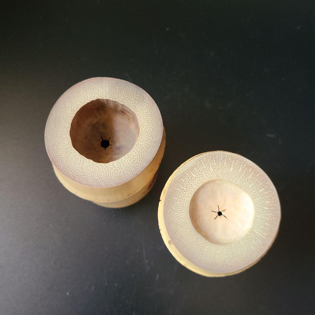 茶道具 竹一双 蓋置 大徳寺上田義山 共箱 炉用 風炉用 ふたおき 引切