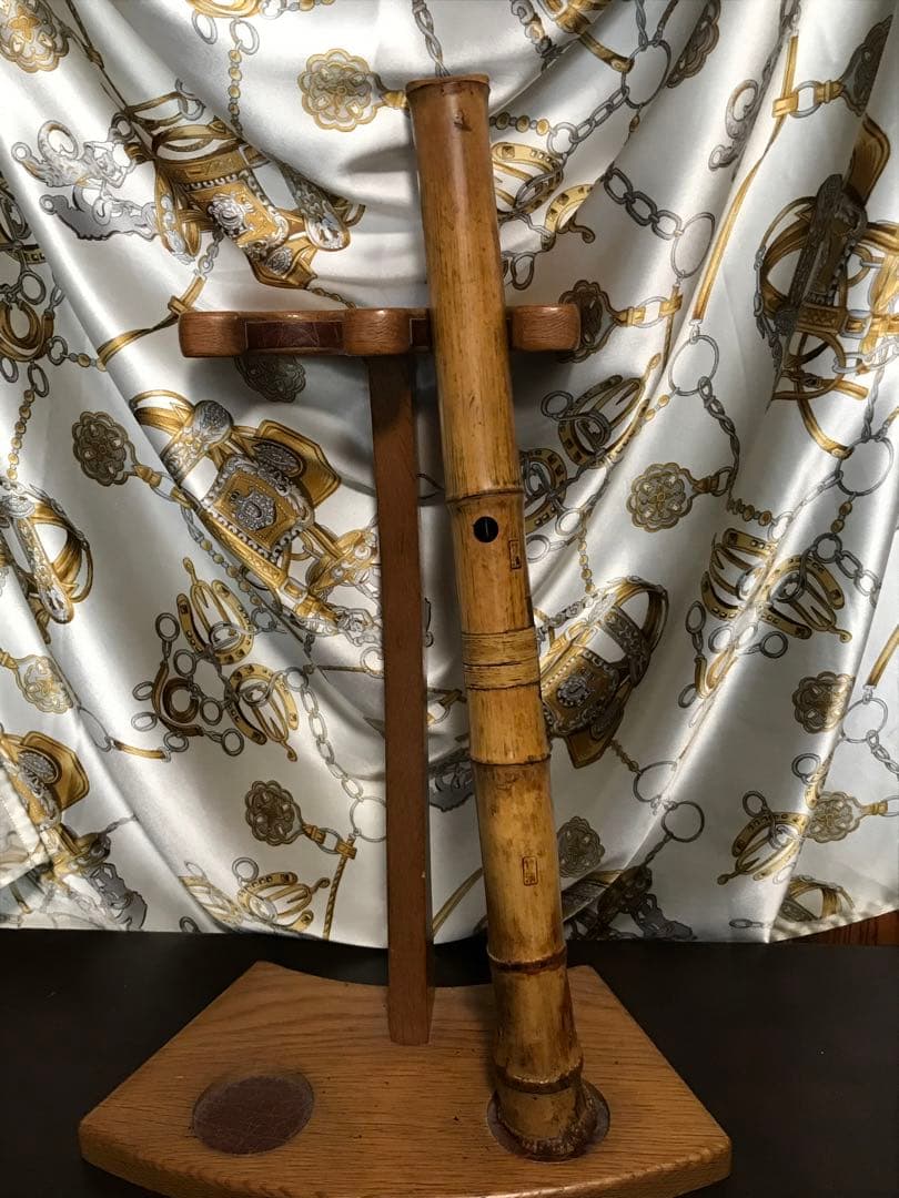 琴古流尺八　竹清銘(2印)　長さー約48.5㎝　 重さー約350g　古い尺八