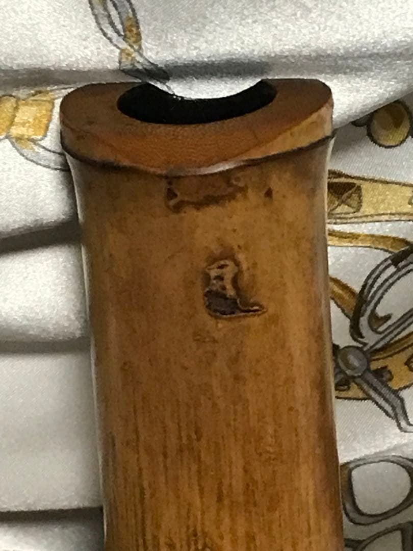 琴古流尺八　竹清銘(2印)　長さー約48.5㎝　 重さー約350g　古い尺八