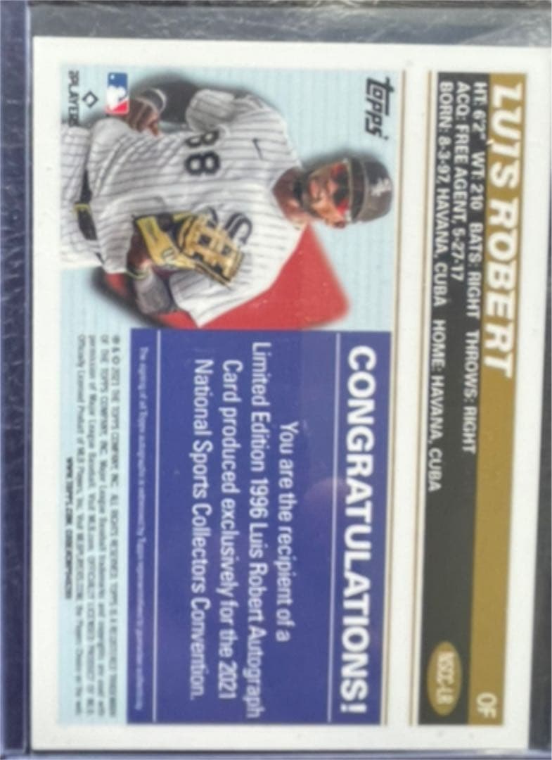 Luis Robert 直筆サイン 150枚限定カードauto ルイス•ロバート