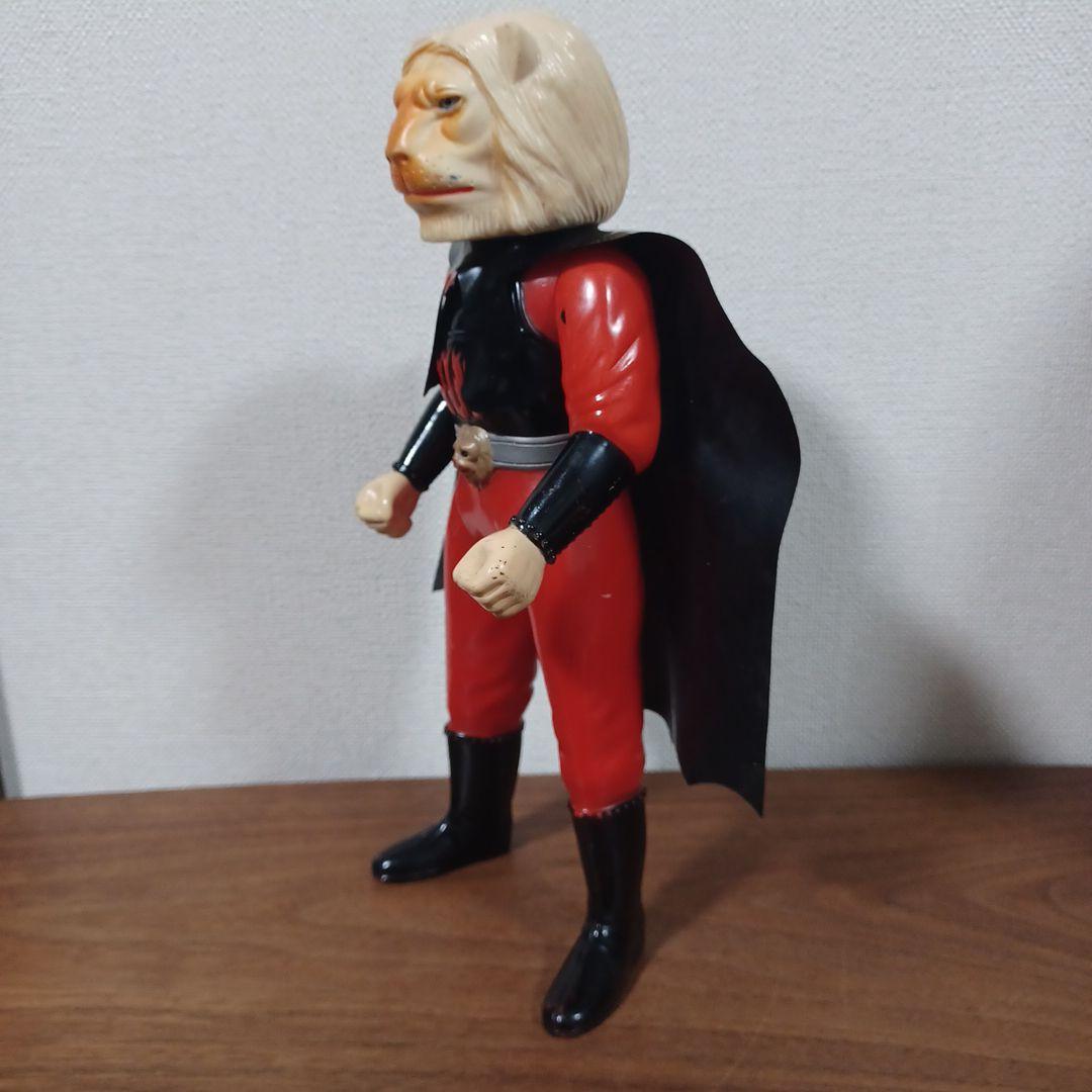 当時物　ブルマァク製「怪傑ライオン丸」黒マント付き希少ソフビフィギュア