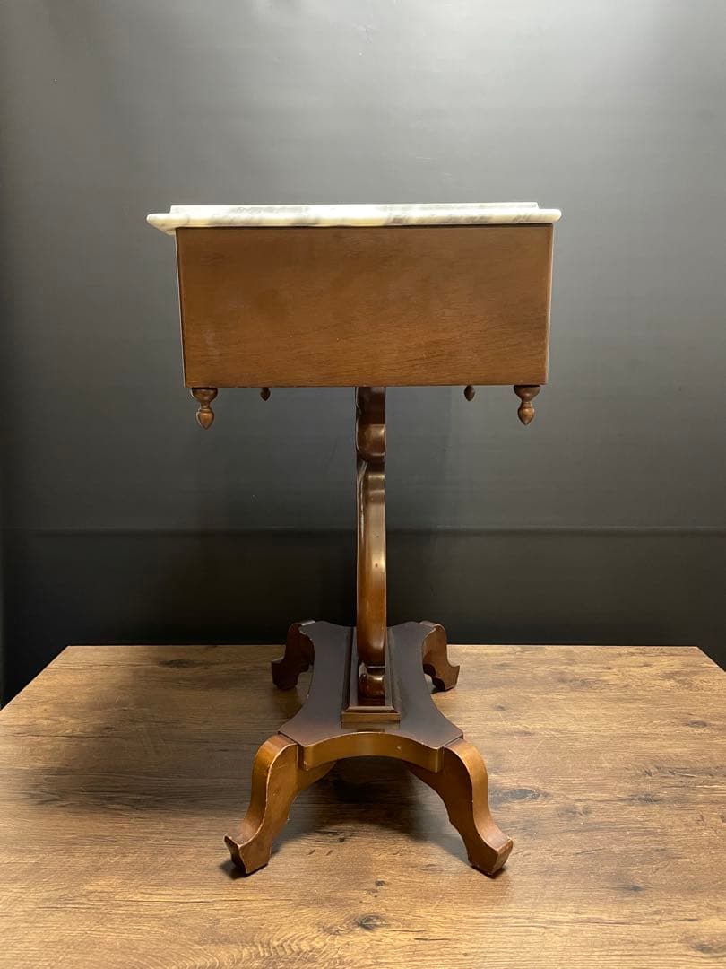 イタリア製　大理石　ハープ　サイドテーブル
