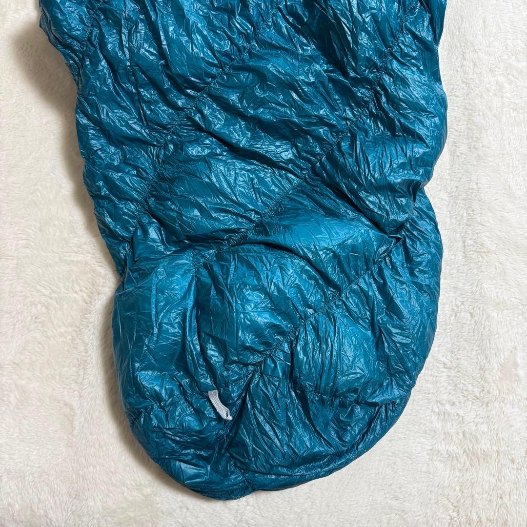 極美品モンベル800FP ダウンハガー800 #3 R/ZIP保管袋付　青緑
