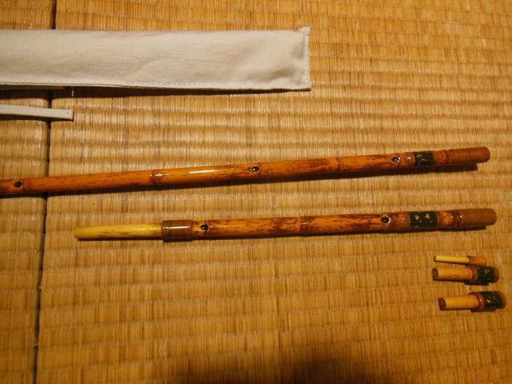 紋竹の小節竿掛