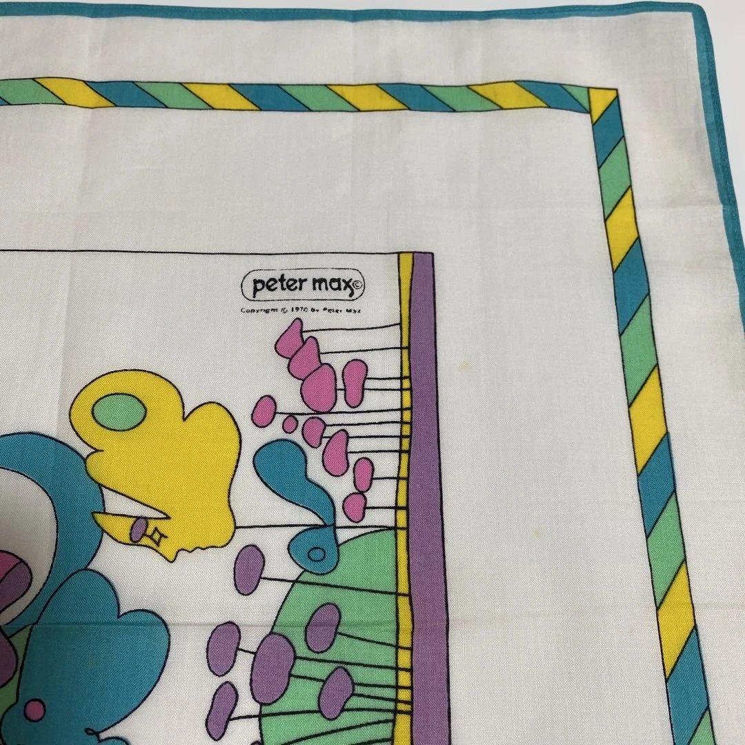 ヴィンテージ ピーター・マックス ビンテージ・ハンカチ 1970年代