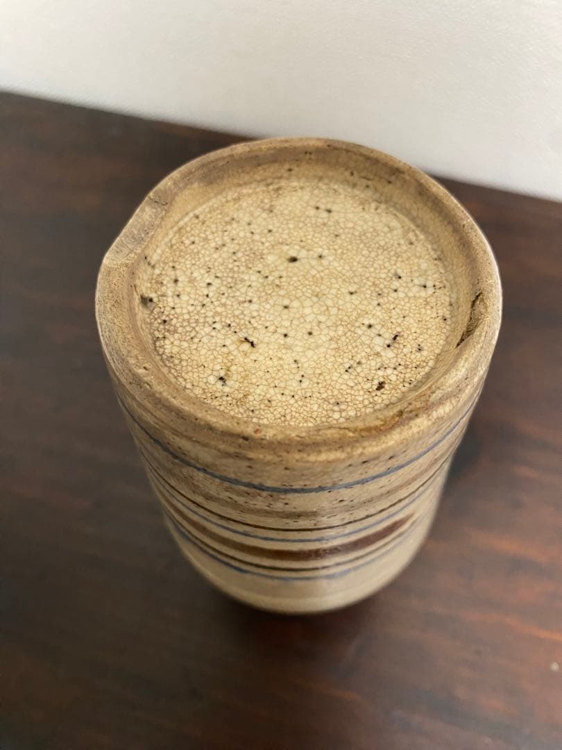 瀬戸輪線文徳利　麦藁