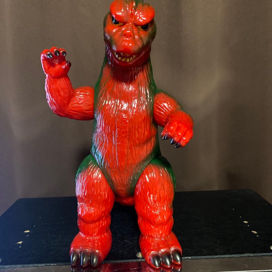 マルサン　74ゴジラ 450 昭和赤成型版　ソフビ　ブルマァク　開封品