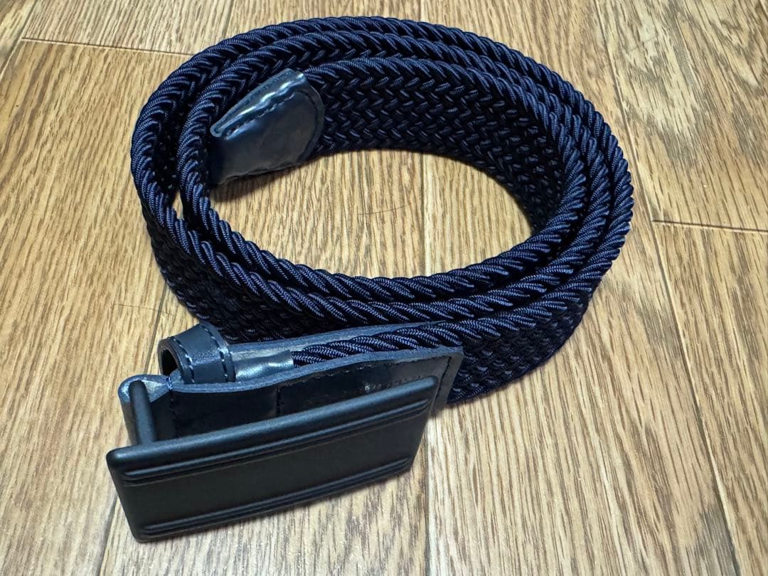 ZERO HALLIBURTONゼロハリバートン ネイビー 編み込みベルト