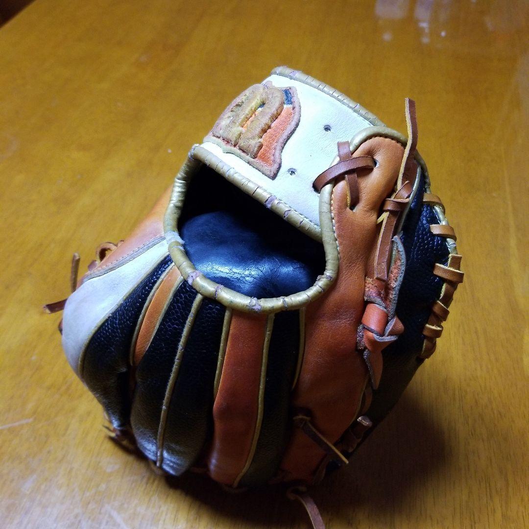 Wilson 軟式用グローブ ホワイト/オレンジ