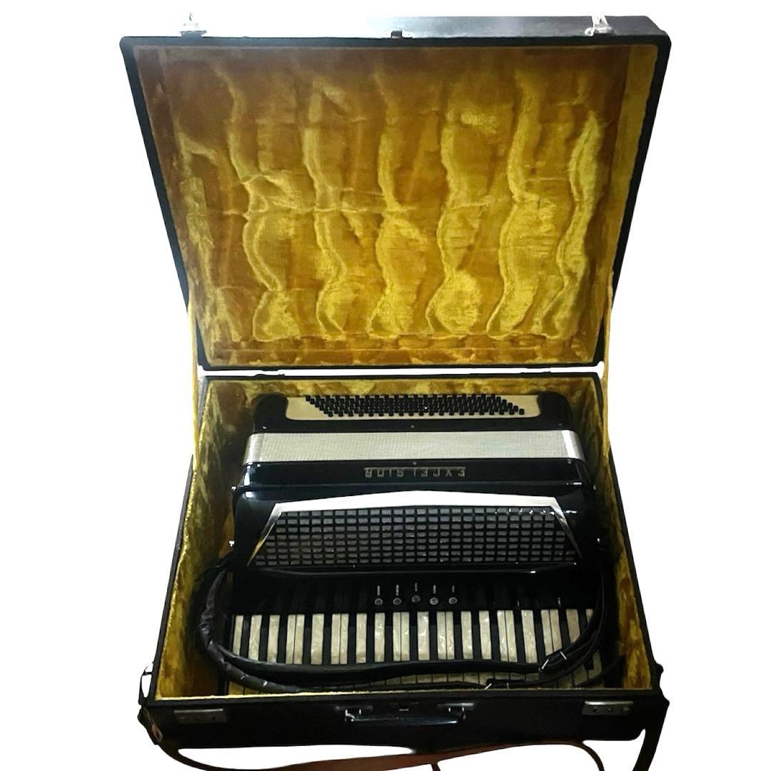 希少　EXCELSIOR mod.400　高級　アコーディオン　ケース付き　黒色