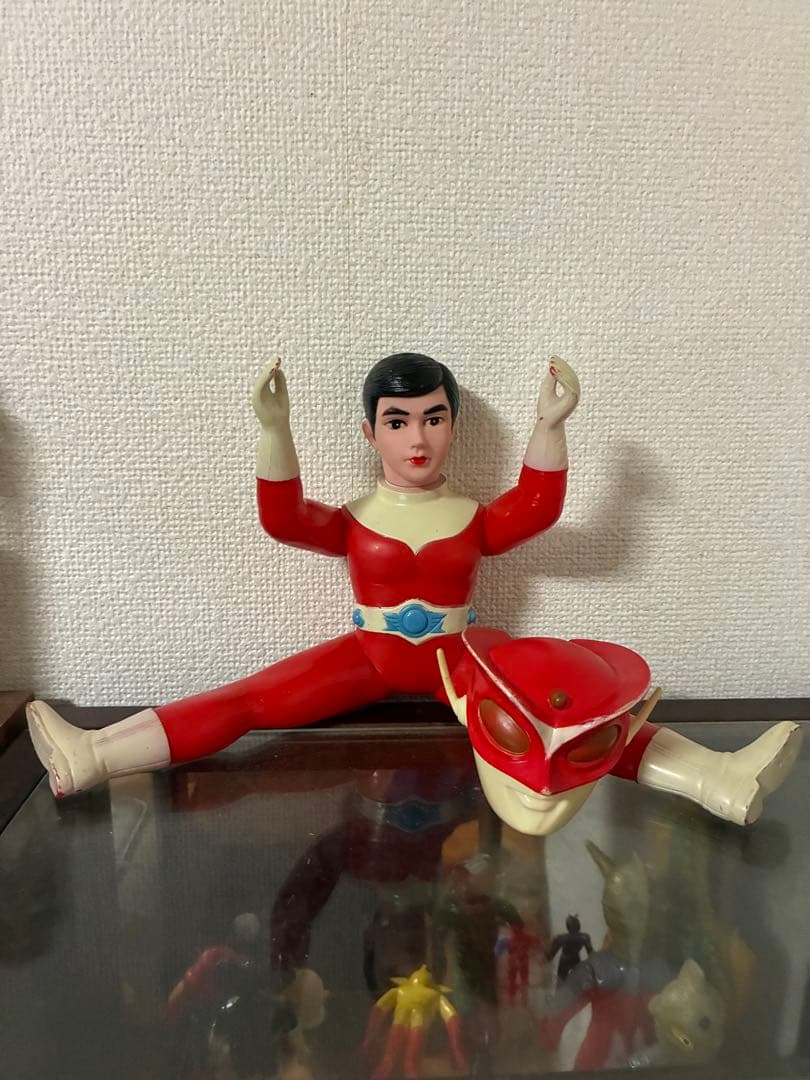 当時物　ブルマァク　レッドマン　面取れソフビ