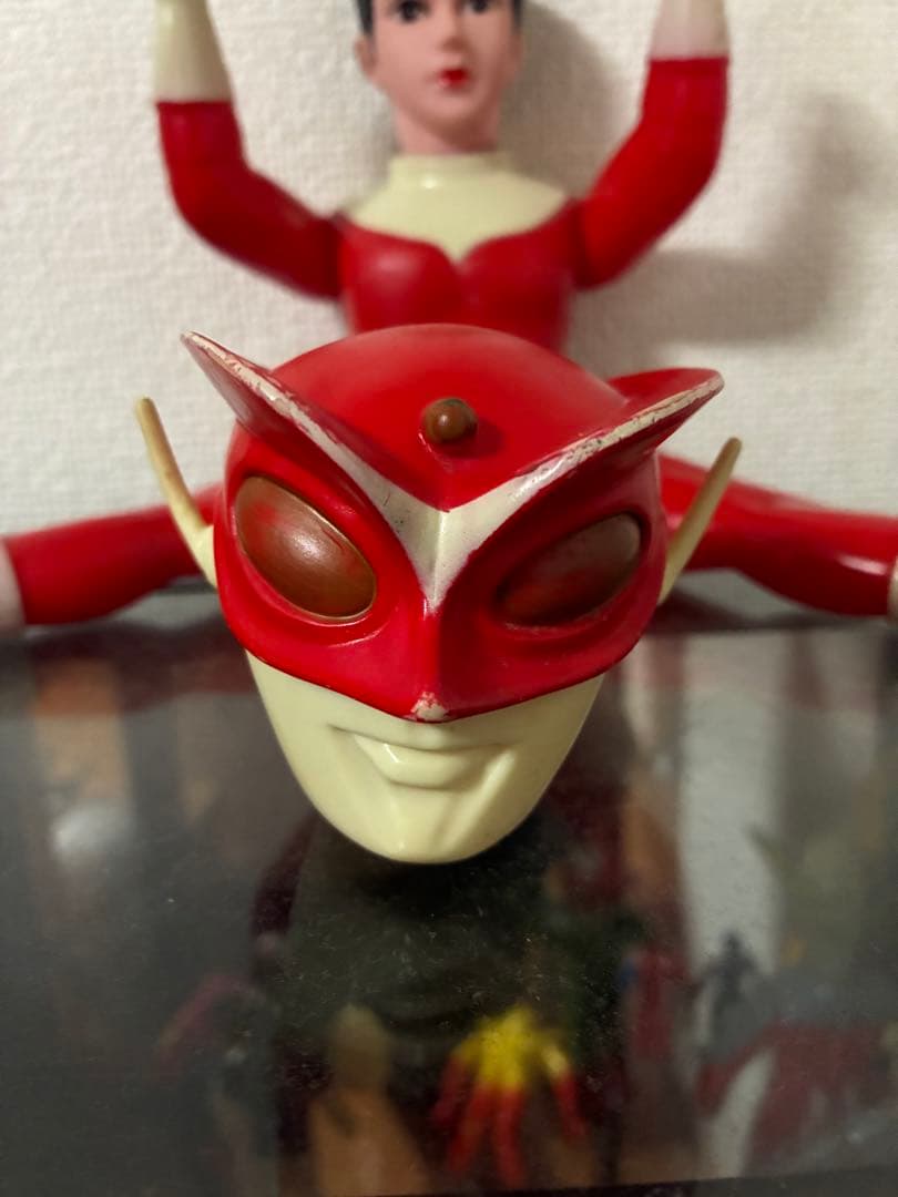 当時物　ブルマァク　レッドマン　面取れソフビ