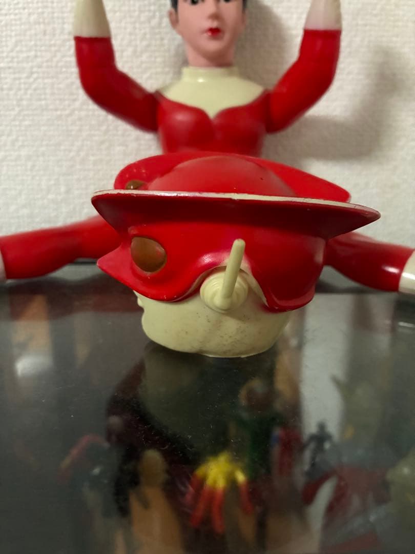 当時物　ブルマァク　レッドマン　面取れソフビ