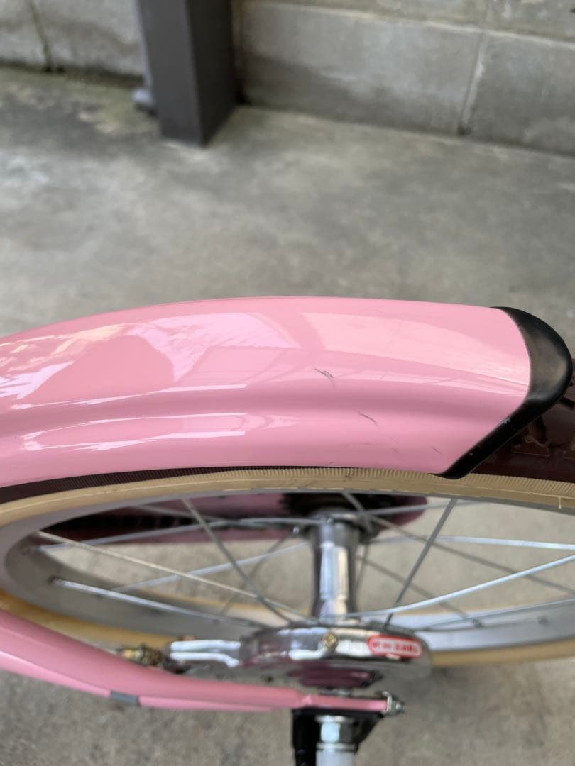 アサヒサイクル　子供用自転車 ピンク バスケット・補助輪付き18インチ　点検済み