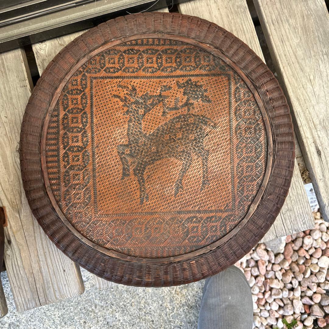 清代の竹細工の食べ物の箱は