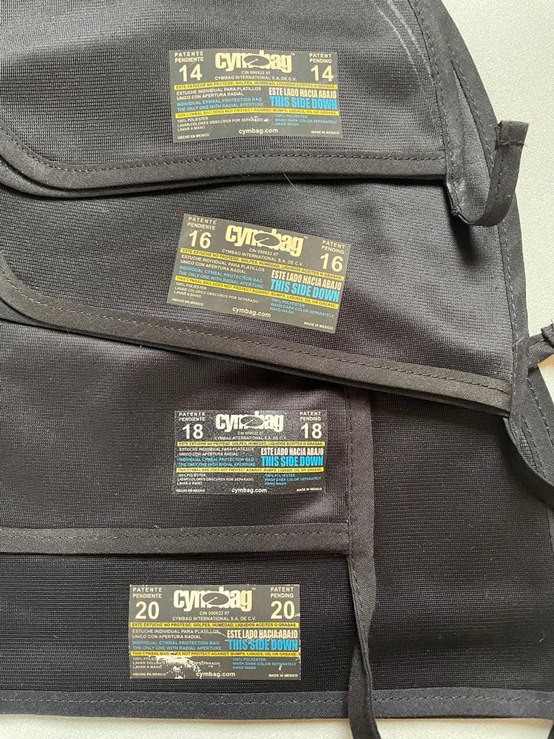 cymbag シンバルカバー14-20インチ４枚セット（収納袋付き）