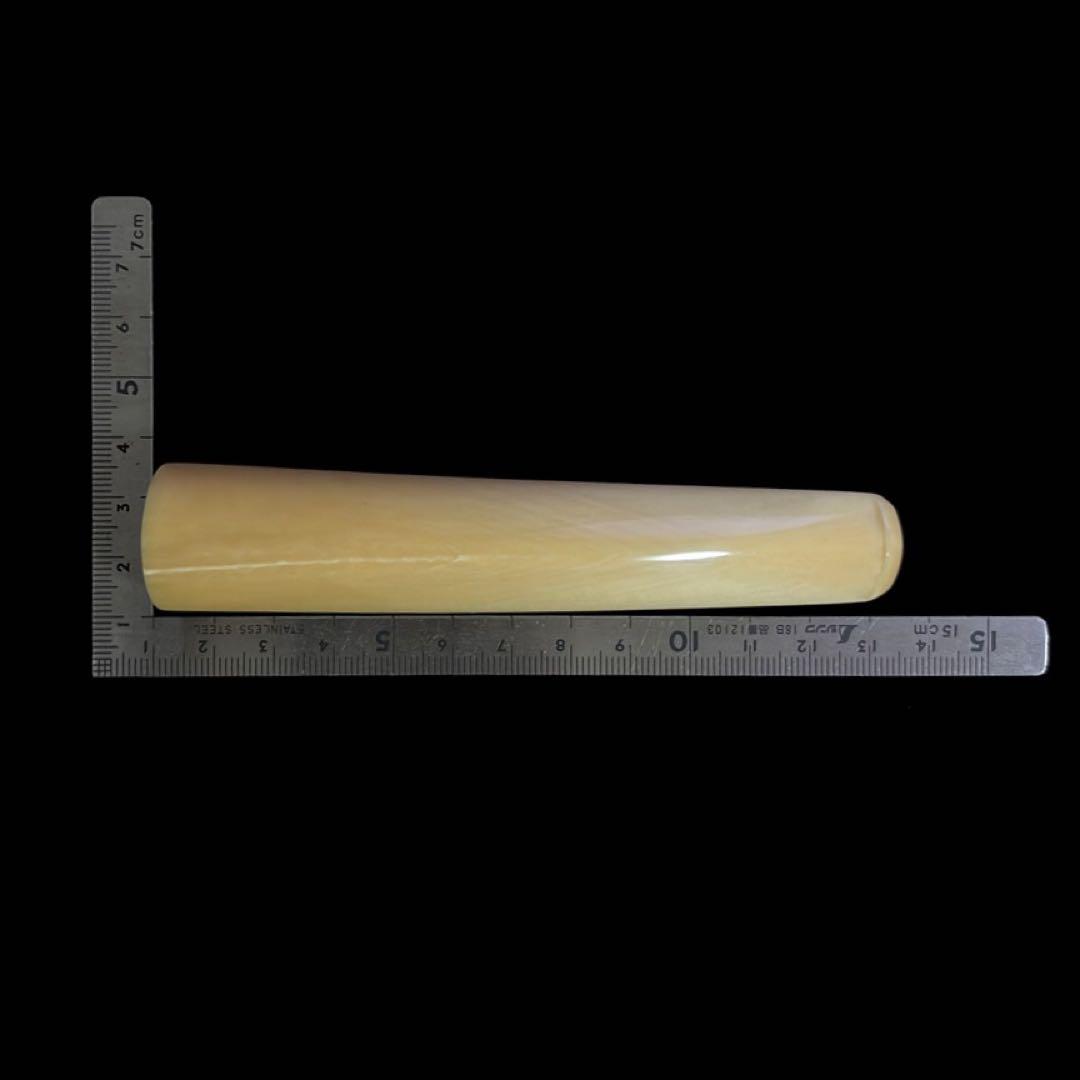 パイプ　マッコウクジラ　歯鯨　喫煙具　彫刻　特大　未使用　極上　天然素材