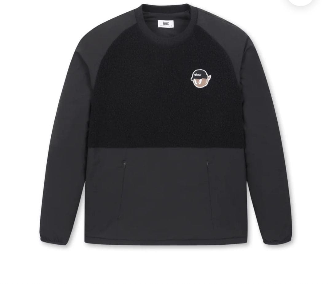 MEN ハイブリッドプルオーバー ブラック