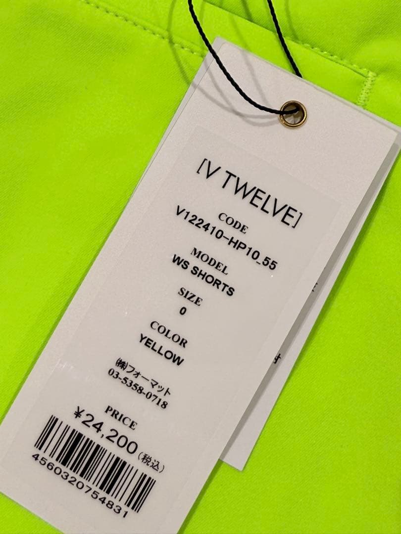 【新品】V12 ゴルフ　レディース　ショートパンツ　イエロー　S