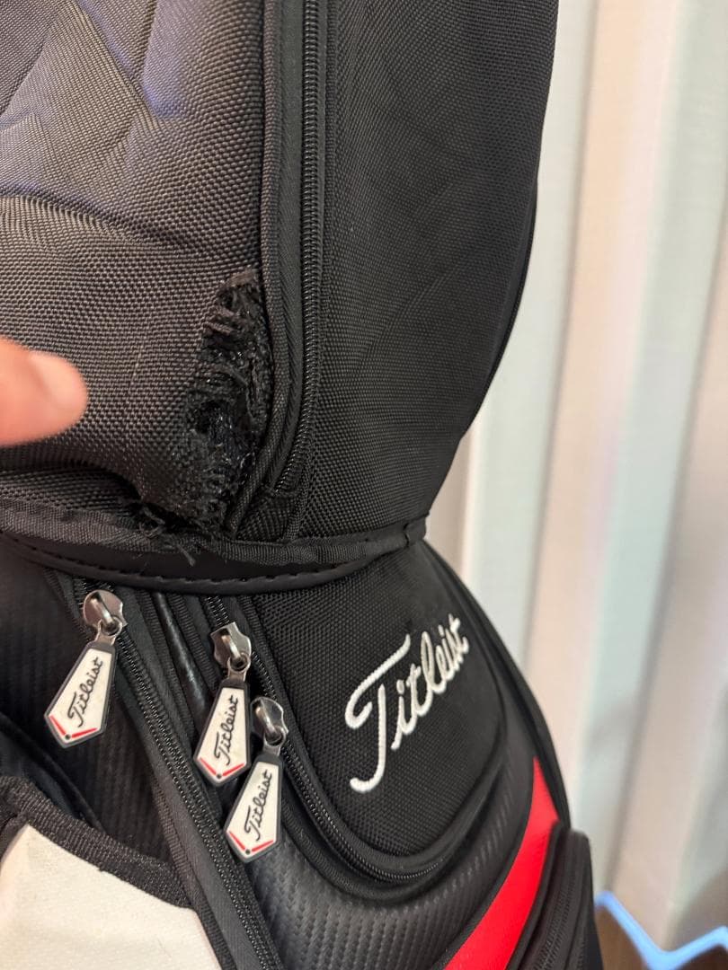 Titleist キャディバッグ 黒赤白