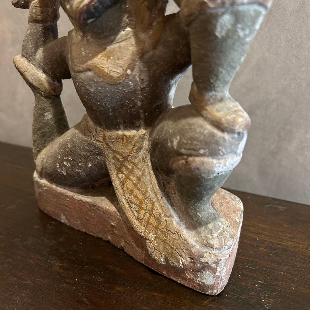 ヒンドゥー教　神話　ラーマーヤナ　猿神　オブジェ　置物　アンティーク　骨董