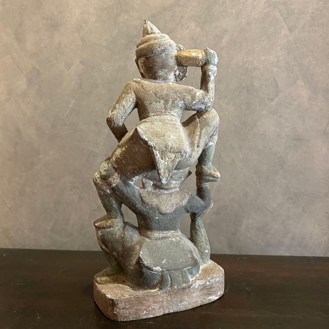 ヒンドゥー教　神話　ラーマーヤナ　猿神　オブジェ　置物　アンティーク　骨董