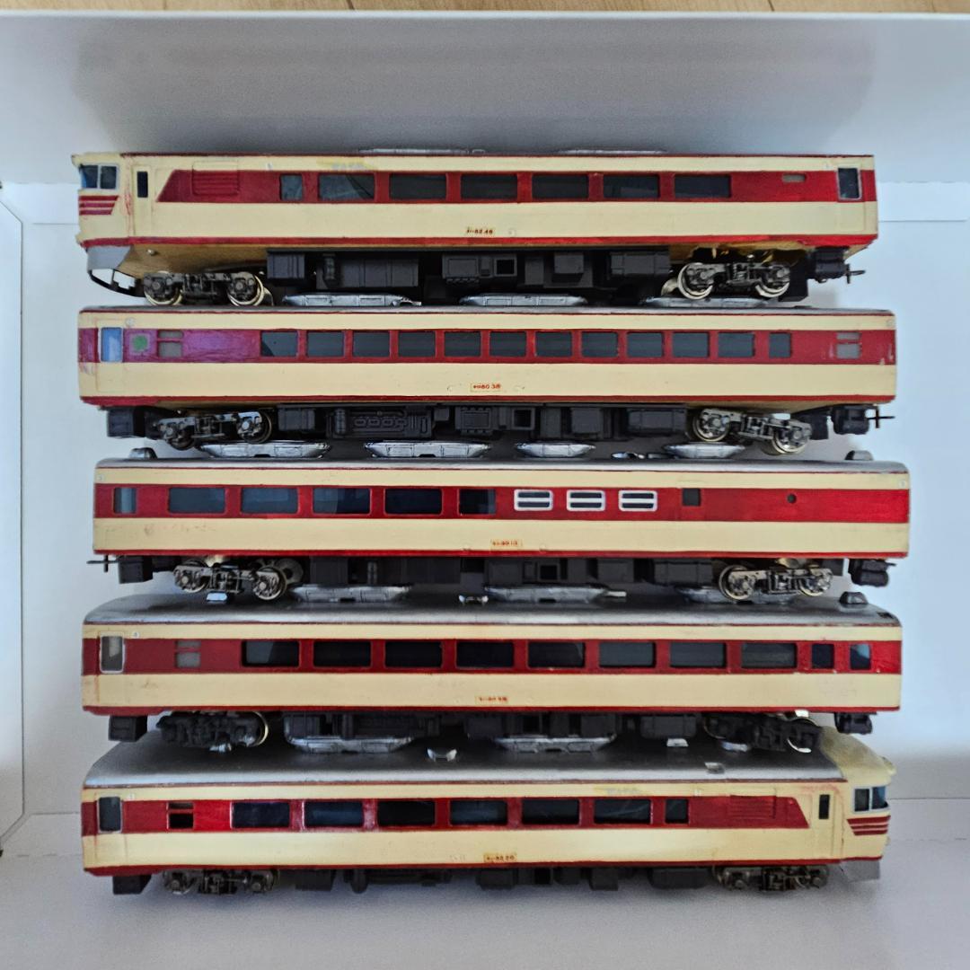 HOゲージ 小高模型 ペーパー製　キハ82系 ５両編成 完成品　ジャンク車両