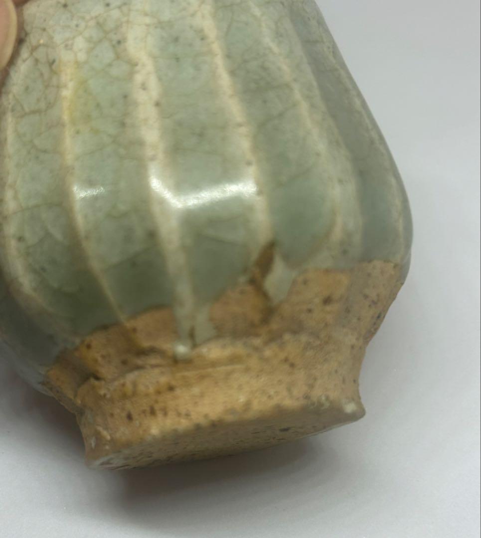 青磁　小杯　蓮弁　送料込み250309