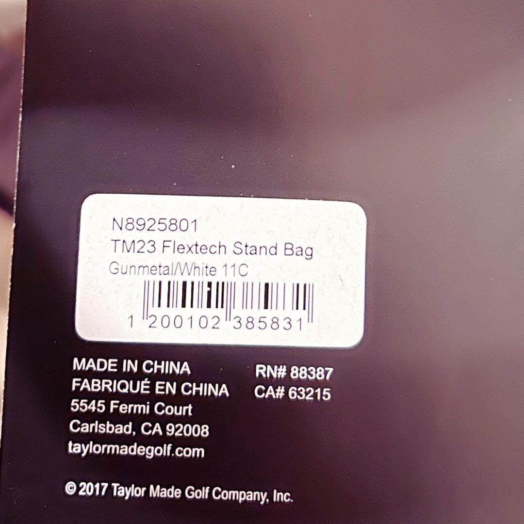 ［新品］TaylorMade キャディバッグ グレー/ホワイト/レッド