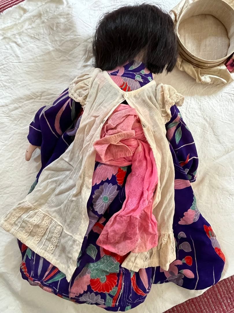 市松人形　鳴き人形　48センチ　アンティークドール