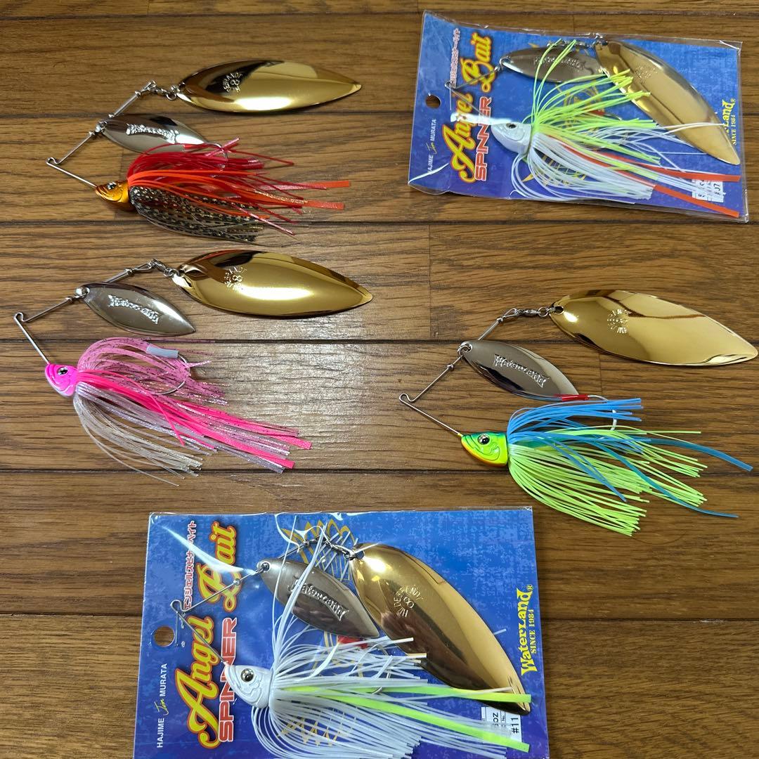 未使用品ヒルデブランド8番ブレード5枚付き、エンジェルスピナーベイト5/8オンス