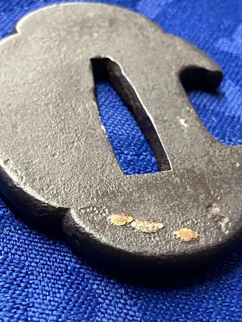 鍔　日本刀　短刀鍔　小刀鍔　金銀銅象嵌　時代物　刀　武具