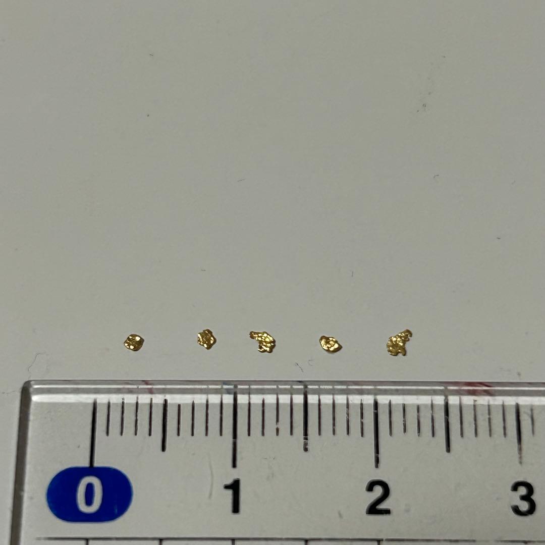 金の粒 佐渡島西三川ゴールドパーク 砂金 5粒