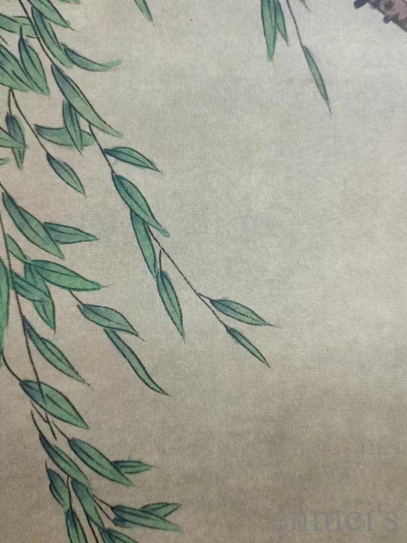 中国古美術.清時代.蔣廷錫款.花鳥図.宣紙.三尺.肉筆.掛け軸.水墨画.旧蔵出