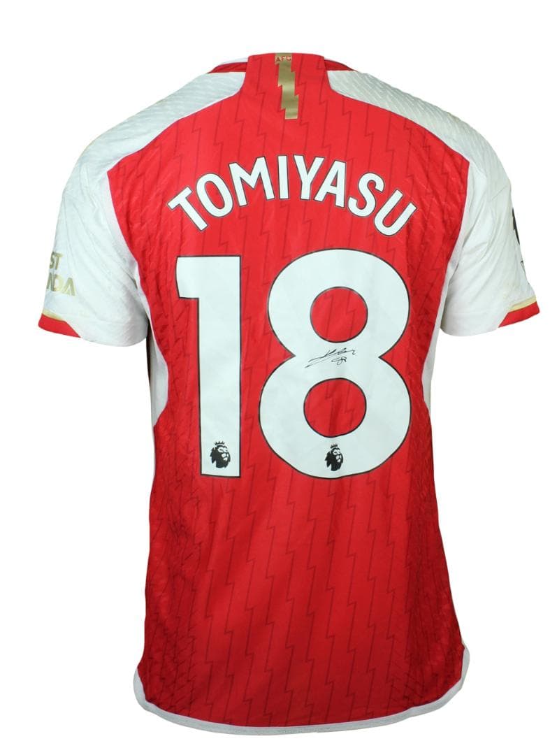 冨安健洋 直筆両面サイン入り 着用済み Arsenal 23/24ユニフォーム