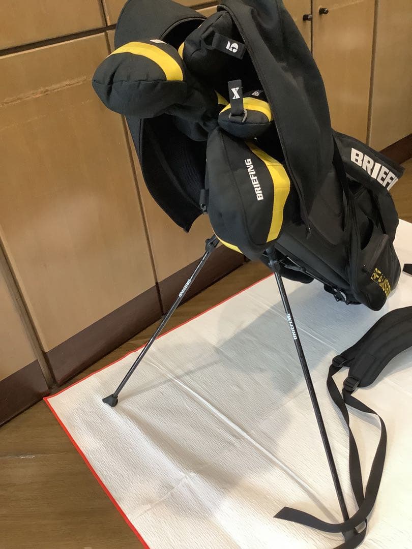 BRIEFING ゴルフバッグ ブラック/イエロー　ビームスとの限定品9点セット
