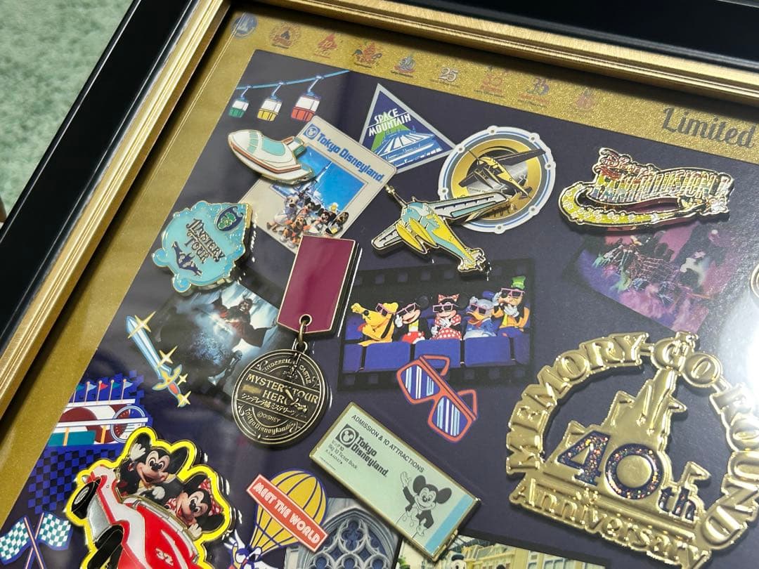 最値下げ⭐︎東京ディズニーランド 40周年記念 額縁付き ピンセット 数量限定