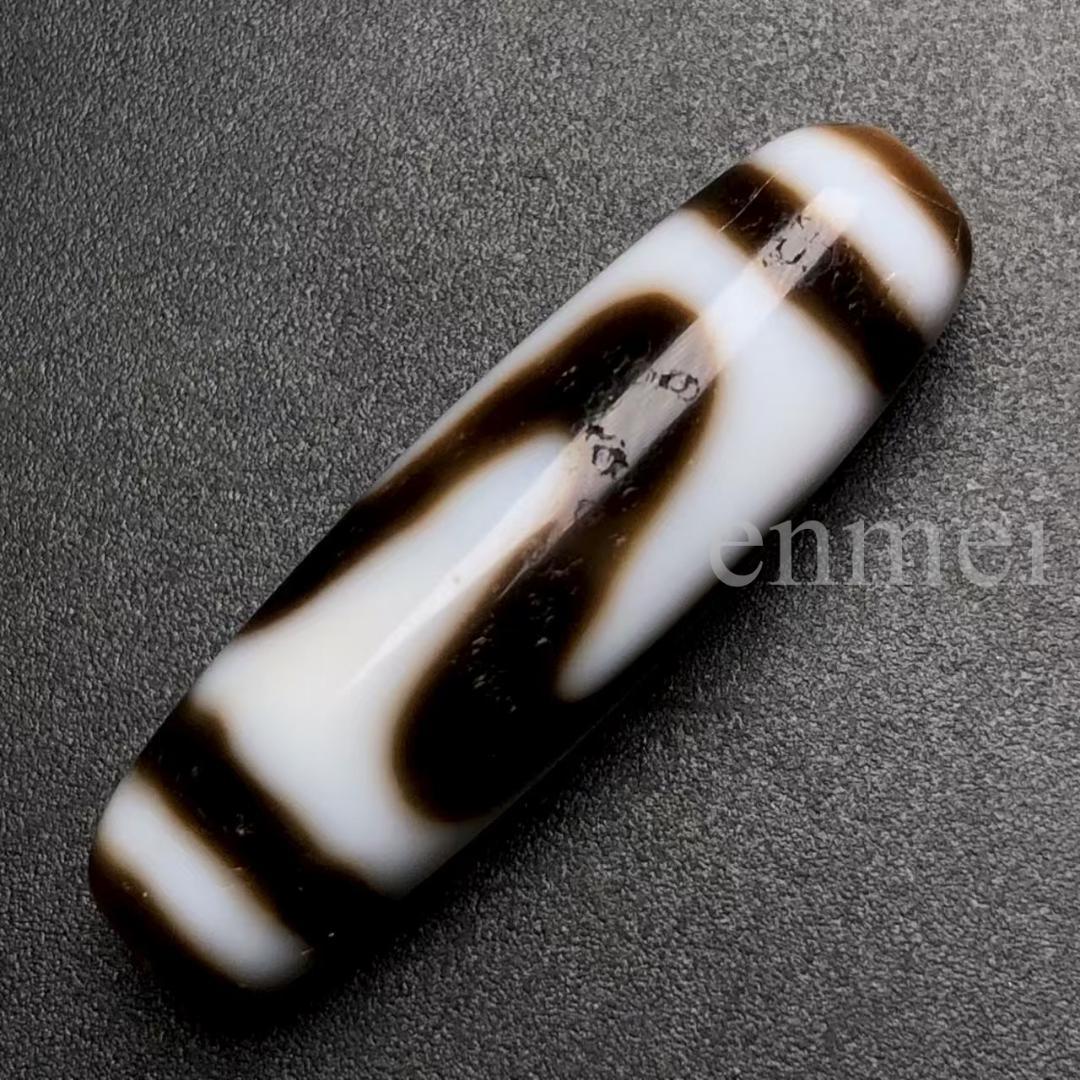 中国古美術・チベット天珠・蔵区回流老料・虎牙天珠・希少護符・魔除け・吉祥開運