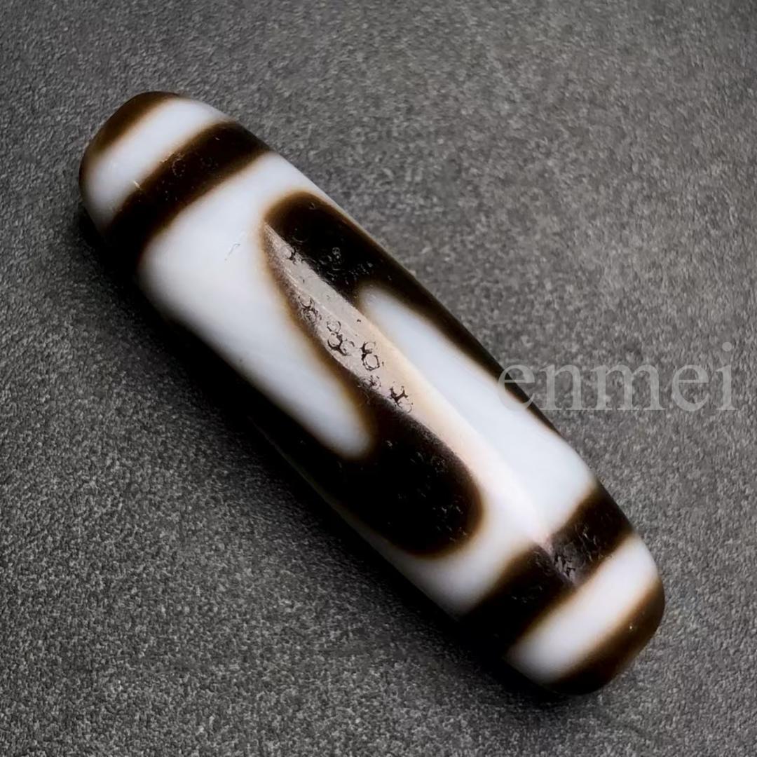 中国古美術・チベット天珠・蔵区回流老料・虎牙天珠・希少護符・魔除け・吉祥開運