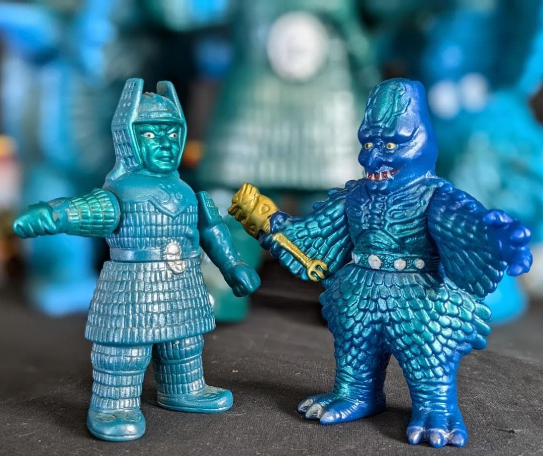 大魔神＆ガメラ＆ダイモン（マルサン・Ｍ１号）大映怪獣ソフビ３体セット＋２