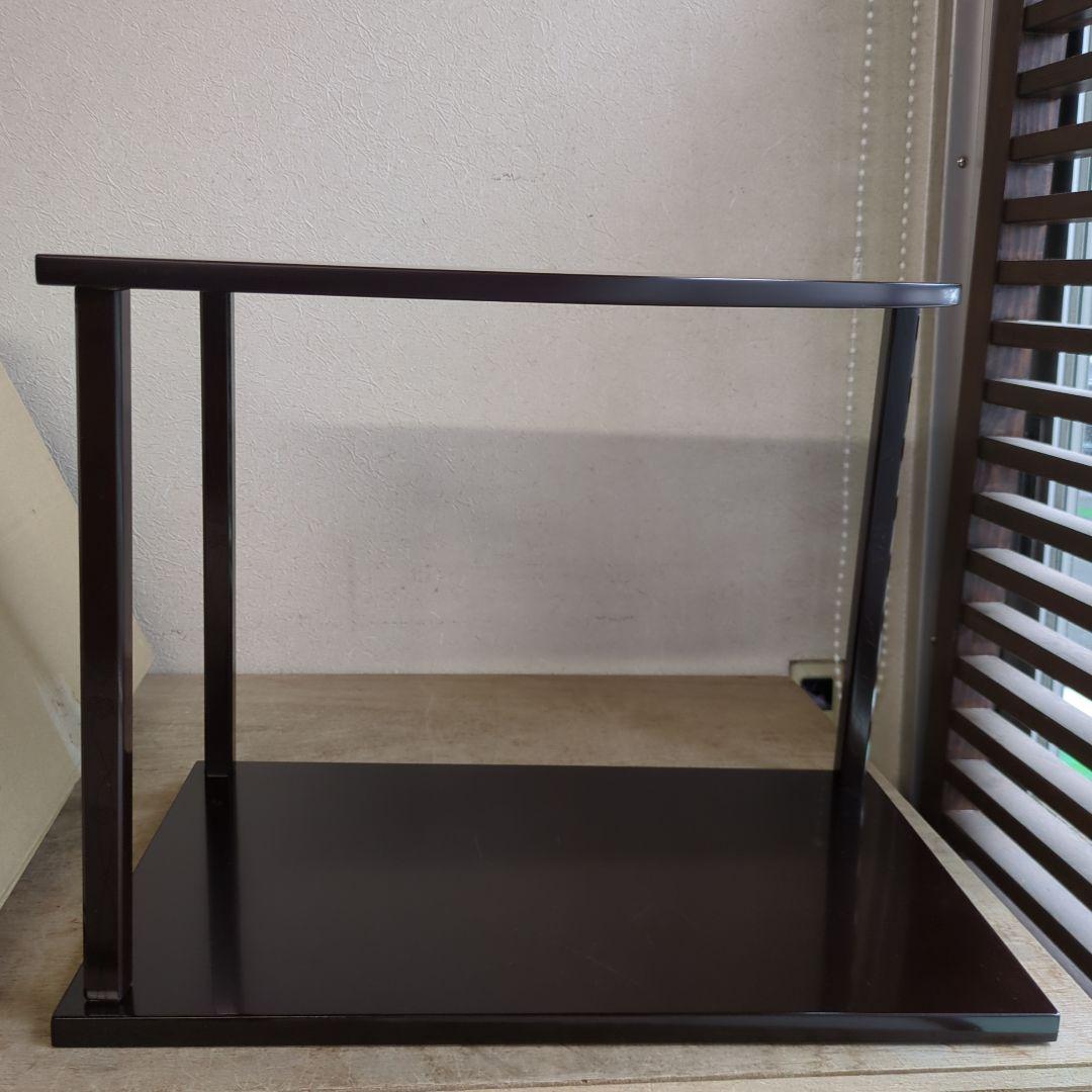 誰が袖棚 裏千家 淡々斎好み写し 木製 うるし溜塗 茶道具 組み立て式 紙箱