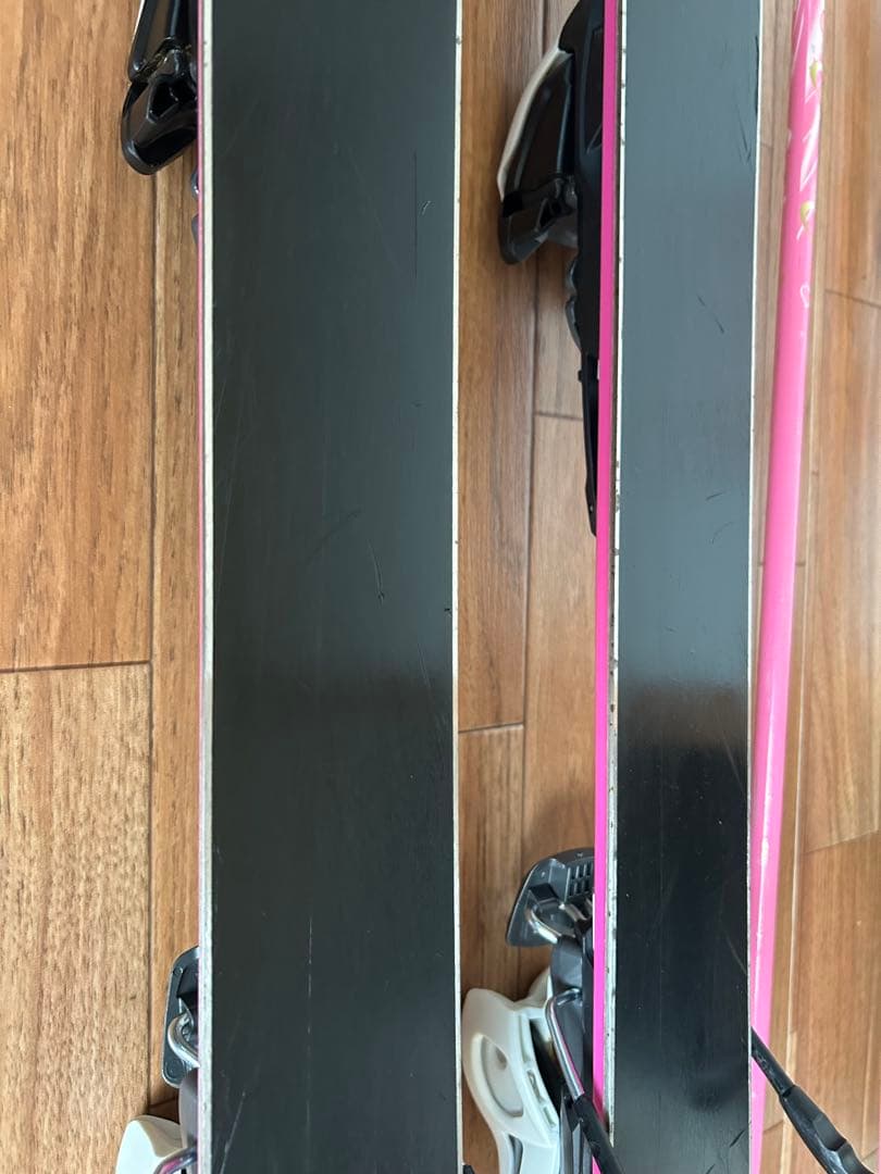 Kazama ジュニア　スキー板 136cm ストック ビンディング付き