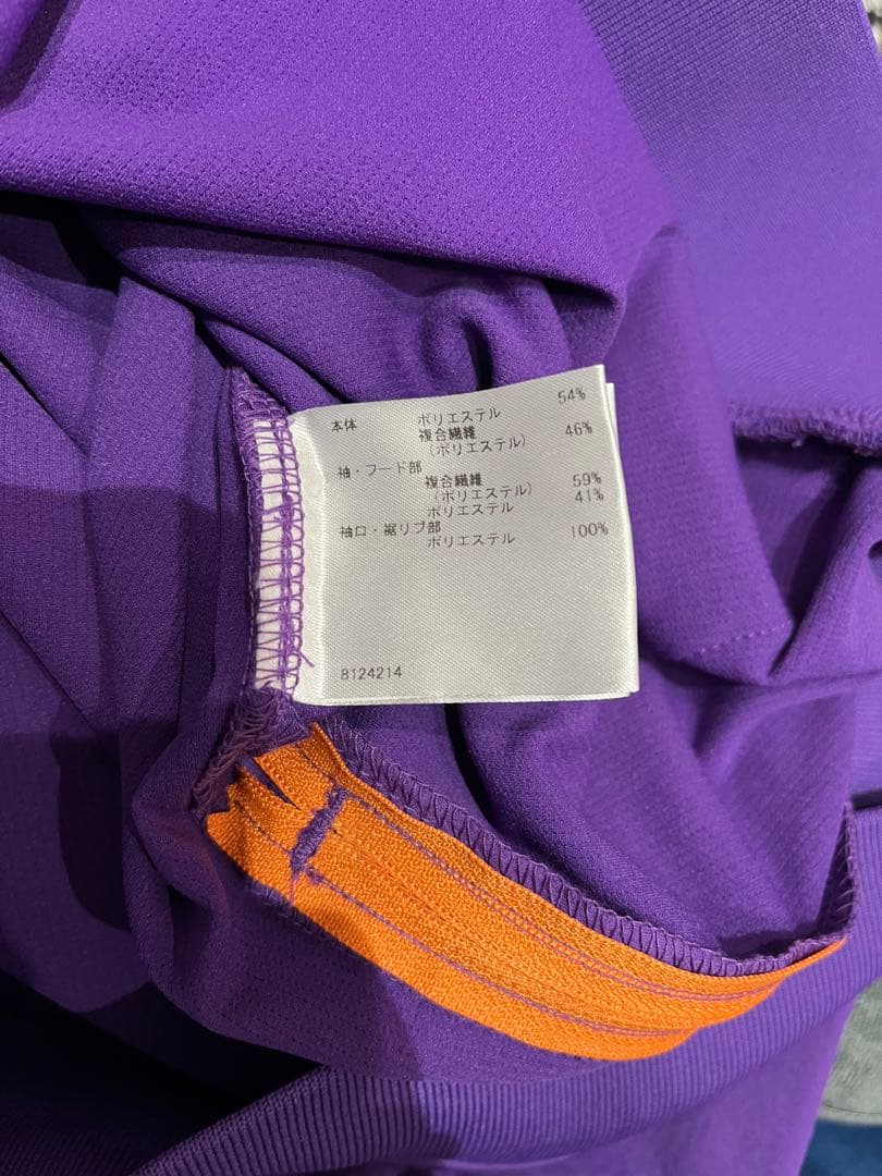 新品munsingwear パープル フード付きパーカーL L