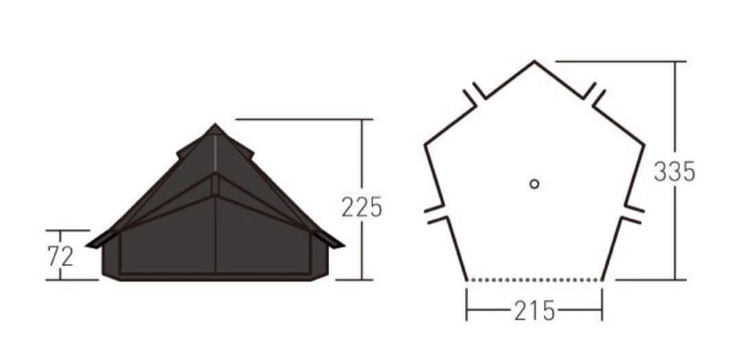 オガワ カナディアンイースト グロッケ8 ブラック モノポール テント キャンプ