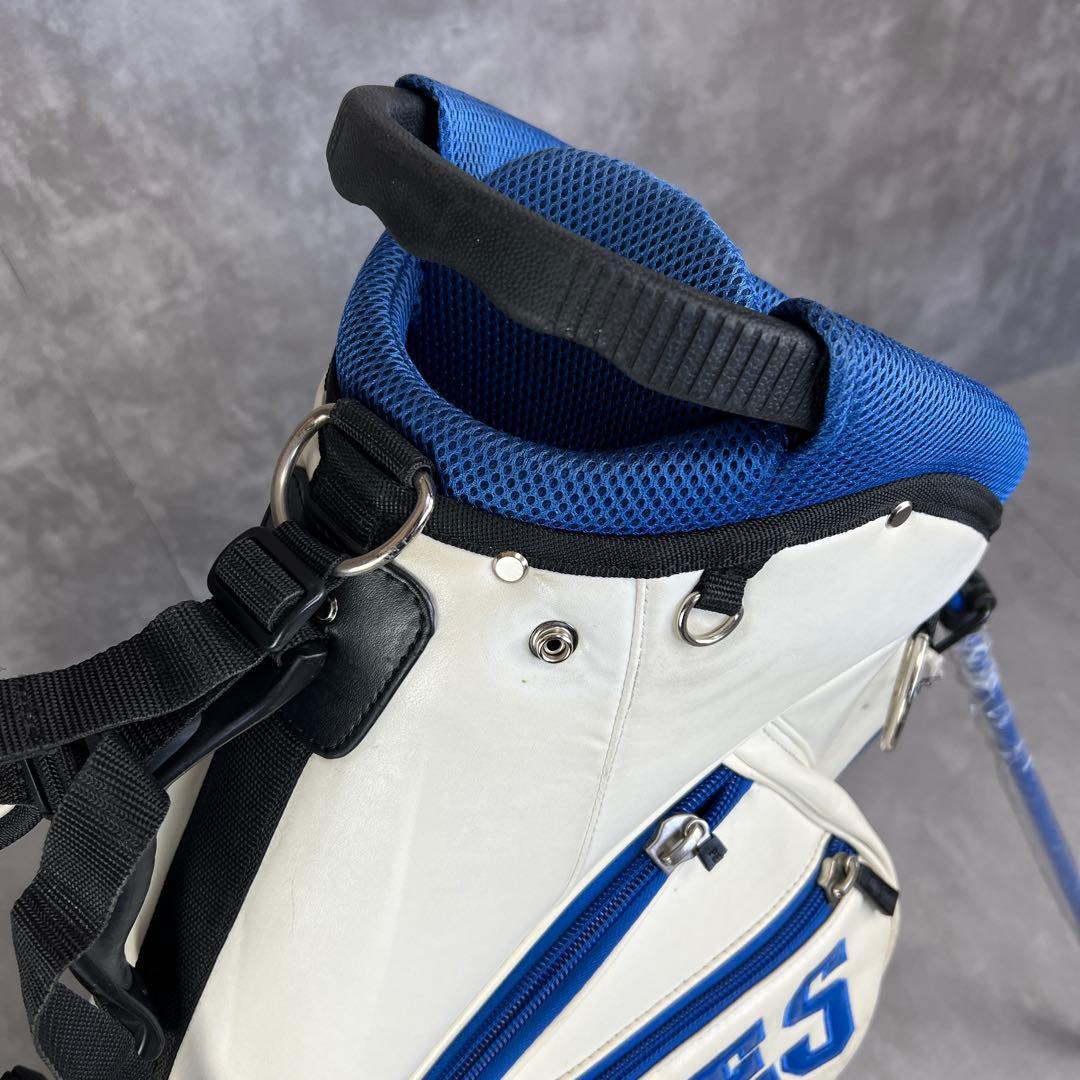 良品　人気モデル　パーリーゲイツ　キャディバッグ　スタンド式　6分割　男女　白青