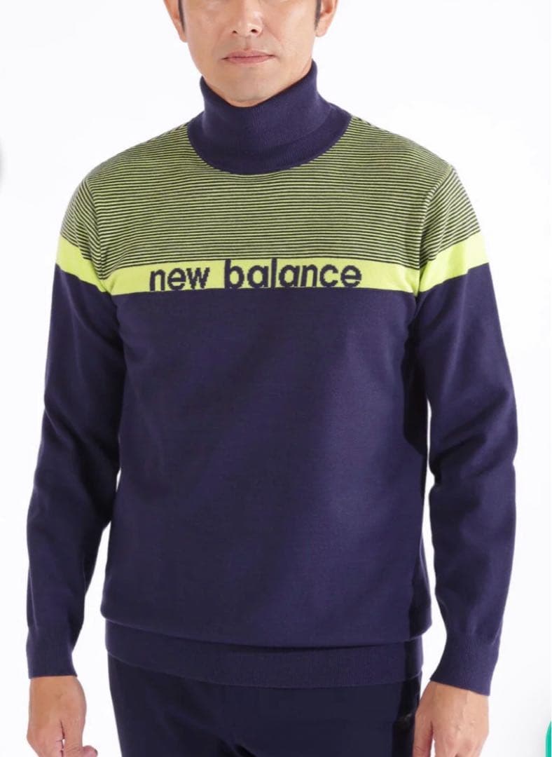 新品　ニューバランスゴルフ　ニット　セーター　タートルネック　ネイビー　サイズ5