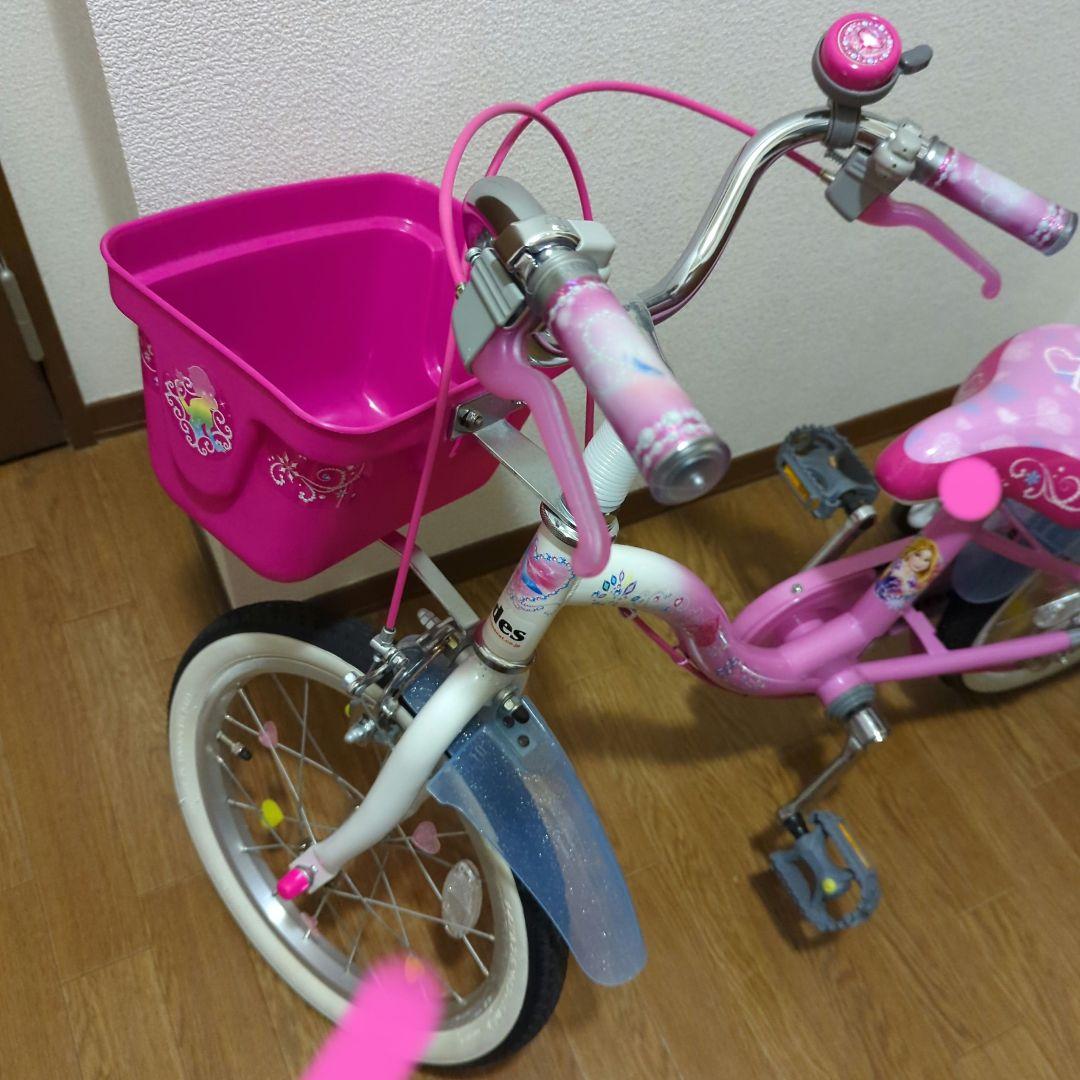 ★muuページ★引き取り限定★　プリンセス16インチ補助輪付自転車