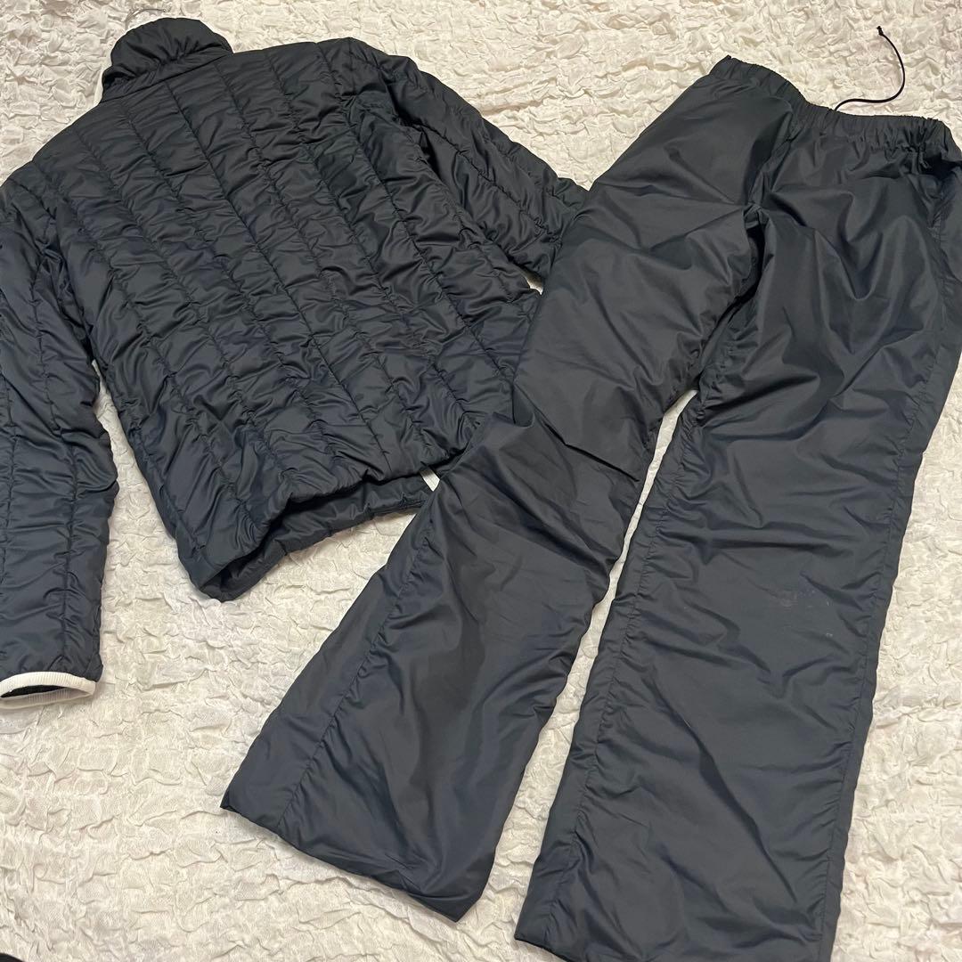 M【FILA フィラ】中綿 セットアップ 上下セット 黒 キルティング ジャージ