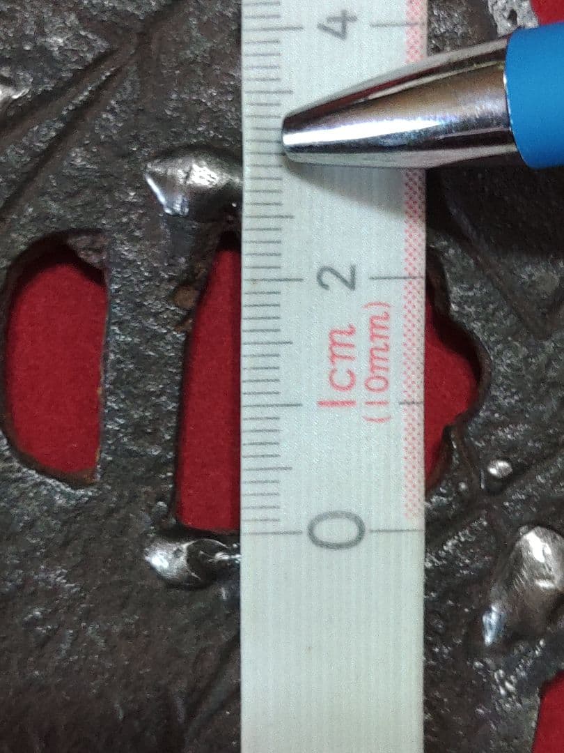 木瓜鍔　土手耳　粒象嵌　松葉柄　大鍔　武具　ツバ　かわいい鍔　つば　鉄製　刀装具