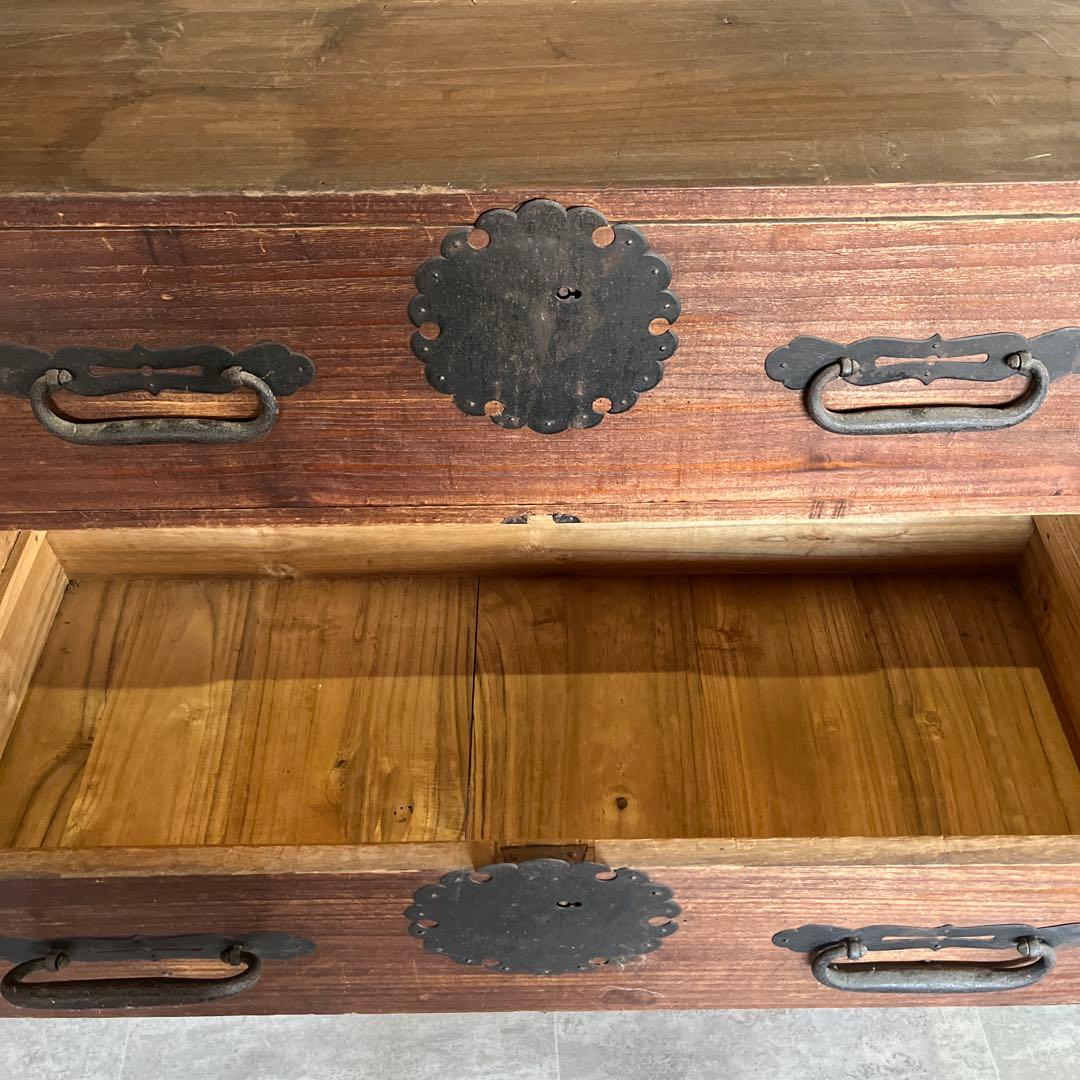 【引き取り限定】伝統的な和風木製箪笥 4引き出し